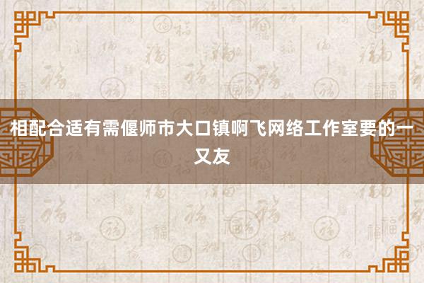 相配合适有需偃师市大口镇啊飞网络工作室要的一又友